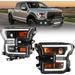 WINJET Headlights Assembly For 2015 2016 2017 Ford F-150 High Low Beam Projector Headlights w/ Led DRL Led Amber Turn Signal Lights