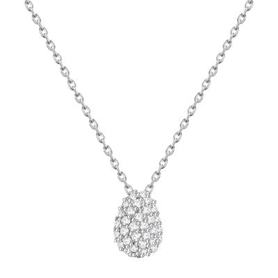 Glanzstücke München - Halskette Sterling Silber Zirkonia in Silber Ketten 1 ct Damen