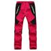 2DXuixsh for Kids Boys Girls Trousers Breathable Ski Outdoor Rain Warm with Trousers Trousers Trousers Hiking Children s Boys Windproof Boys Pants Boys Hiking Pants Size 10 Polyester Red L