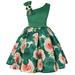 JDEFEG Heart Dress Bridesmaid Party Girls Princess Wedding Baby Pageant Dress Gown Floral Birthday Girls Dress&Skirt Baby Girl Mint Dress Cotton Blend Green 150