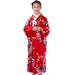 JDEFEG Girls Long Party Dress Baby Kimono Clothes Kids Japanese Robe Girls Toddler Outfits Traditional Girls Dress&Skirt Dresses for Plus Size Girls Satin Red 150