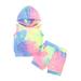 Swaddling Baby Blanket Kids Toddler Boy Girls Clothes Sports Casual Tie Dye Prints Sleeveless Hooked T Shirt Elastic Waist Shorts Set Outfit Girl Baby Blanket