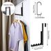 MLfire Wall Mounted Hanger Hook Foldable Indoor Retractable Punch-free Laundry Drying Rack for Clothes Door