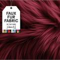 FabricLA Shaggy Faux Fur Fabric by The Yard - 108 x 60 Inches (272 cm x 150 cm) - Craft Furry Fabric for Sewing Apparel Rugs Pillows and More - Faux Fluffy Fabric - Burgundy 3 Continuous Yards