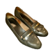 Gucci Shoes | Gucci Vintage Tassel Gray Leather Gold Gg Logo Bit Pumps Loafers Shoes Heels | Color: Gray | Size: 6