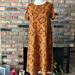 Lularoe Dresses | Lularoe Carly Dress Relaxed Pretty Southwest Aztec T-Shirt Style Large | Color: Gold/Orange | Size: S