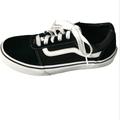 Vans Shoes | Black Lace Up Vans 3 | Color: Black/White | Size: 3 Unisex