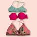 Victoria's Secret Swim | Bundle ! 3 Bikini Swim Tops Victoria Secret, Arizona, H&M | Color: Blue/Pink | Size: M