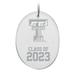 Texas Tech Red Raiders Class of 2023 2.75'' x 3.75'' Glass Oval Ornament
