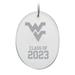 West Virginia Mountaineers Class of 2023 2.75'' x 3.75'' Glass Oval Ornament