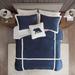 Woolrich Orlen Plush to Sherpa Comforter Set in Navy (Full/Queen) - Olliix WR10-3843