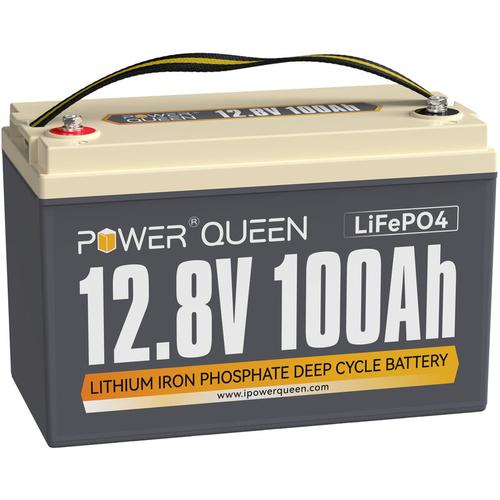 12,8V 100Ah LiFePO4 Lithium Batterie Power Queen 1280Wh Lithium Batterie mit 100A bms, 4000+