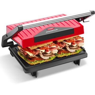 Kontaktgrill für Sandwiches, Steak auch als Panini Grill, Antihaftbeschichteter Grill toaster für