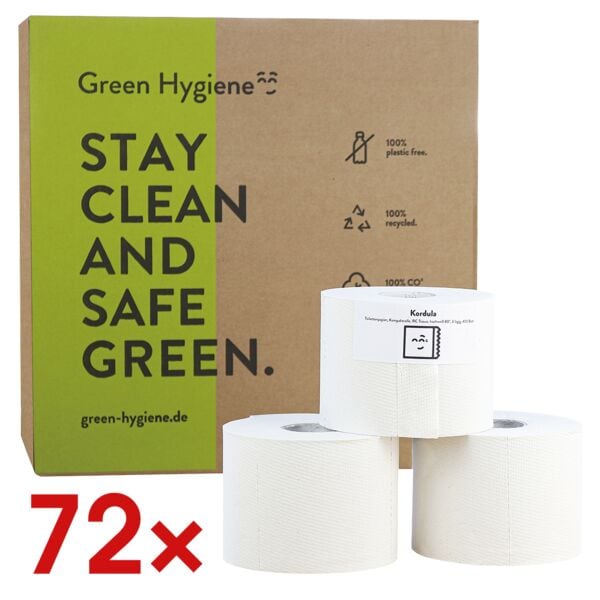Green Hygiene 2x Recycling-Toilettenpapier »Kordula« 72 Rollen gesamt weiß Image