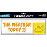 Astrobrights 7-Piece Daily Weather Kit Pre-Assembled 1 Backer Board with Magnet/6 Di-Cut Icons with Magnets Assorted Colors (91769)
