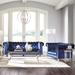 Modern Blue Velvet Tufted 2-piece Living Room Sofa and Chair Set