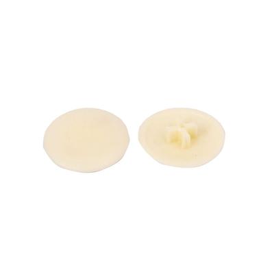 17mm Diameter Plastic Round Phillips Screw Cap Cross Head Cover Lid Beige 20pcs