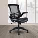 Mid-Back Mesh Office Chair with Adjustable Arms, Black