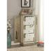 Glam and Transitional Jewelry Armoire with Velvet Lined, Anti-Tipping Strap and Mirror, Easy to Assemble