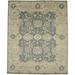 Gray Floral 8X10 Oushak Chobi Oriental Rug