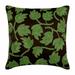 Dark Brown Throw Pillows Cover Green Sequins Leaf Botanical Pillows Cover Pillow Covers 20x20 inch (50x50 cm) Floral Square Silk Pillows Cover Tropical - Tulip Tropicava