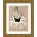 Parker Jennifer Paxton 15x18 Gold Ornate Wood Framed with Double Matting Museum Art Print Titled - Ballet Study II