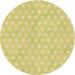 Ahgly Company Machine Washable Indoor Round Transitional GoldenRod Gold Area Rugs 3 Round