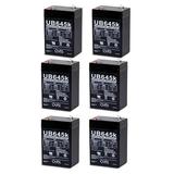 Universal UB645-UPG UB645 / D5733 Sealed Lead Acid Battery 6V / 4.5 AH - 6 Pack