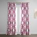 Mecca Pink Printed Cotton Curtain (1 Panel) Mecca Pink 50W X 120L