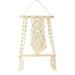 Living Room Boho Home Decoration Hand-woven Tapestry Wall Hanging Macrame Tapestry Storage Rack Flowerpot Stand Decor E