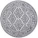 6ft Round Traditional Gray Round Area Rugs for Living Room | Bedroom Rug | Dining Room Rug | Indoor Entry or Entryway Rug | Kitchen Rug | Alfombras para Salas 5 3 Round