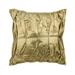 Pillow Case Zipper Gold Euro Pillow Sham 24x24 inch (60x60 cm) Faux Leather & Suede Cushion Cover Sofa Pillow Covers Pintucks & Textured Solid Color Patterned - Stunning Gold