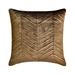 Chair Cushion Cover Brown 14 x14 (35x35 cm) Pillow Covers Velvet Solid Chevron & Quilted Throw Pillows For Sofa Geometric Pattern Modern Style - Woodland