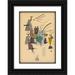 Wassily Kandinsky 18x24 Black Ornate Framed Double Matted Museum Art Print Titled: Warmed Cool (Warm Cool) (1924)