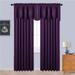 CUH Privacy UV Protection Blackout Curtain Window Living Room Energy Efficient Valance Solid Color Thermal Insulated Bedroom Rod Pocket Deep Purple-Curtains W:52 x H:72 / 132cm*183cm-2PCS