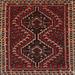 Ahgly Company Machine Washable Indoor Square Traditional Brown Area Rugs 8 Square
