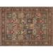 Ahgly Company Machine Washable Indoor Rectangle Traditional Tiger Orange Brown Area Rugs 7 x 9