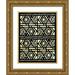 Villa Mlli 19x24 Gold Ornate Wood Framed with Double Matting Museum Art Print Titled - Tribal Directions Cream