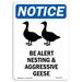 SignMission Osha Notice Be Alert Nesting & Sign w/ Symbol Aluminum/Plastic in Black/Blue/Gray | 24 H x 18 W x 0.1 D in | Wayfair