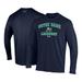 Men's Under Armour Navy Notre Dame Fighting Irish Lacrosse Arch Over Performance Long Sleeve T-Shirt