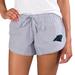 Women's Concepts Sport Gray Carolina Panthers Tradition Woven Shorts
