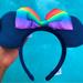 Disney Accessories | Disney Minnie Mouse Denim & Rainbow Ears For Adults | Color: Blue/Purple | Size: Os