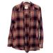 American Eagle Outfitters Tops | American Eagle Outfitters Aeo Flannel Buttondown Top Women’s Size Medium Plaid! | Color: Brown/Orange | Size: M