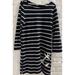 J. Crew Dresses | J Crew Dress Navy Blue White Cotton Blend Striped Long Sleeve Anchor Medium | Color: Blue | Size: M