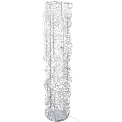 Dekoobjekt CREATIV LIGHT "Metalldraht-Tower", silber (silberfarben), H:120cm, Dekofiguren, Zylinder aus Draht, mit Timerfunktion, USB Kabel Image