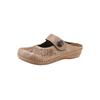 Clog FRANKEN-SCHUHE, Damen, Gr. 36, grau (taupe), Lederimitat, sportlich, Schuhe
