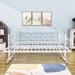 Gracie Oaks Gaskell Full Size Metal Daybed w/ Trundle Metal in White | 36 H x 56 W x 79 D in | Wayfair FE66FA8A22AE4F029E65576048F6D1B8