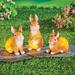 Winston Brands Solar Bunnies Garden Art Resin/Plastic | 5.5 H x 4 W x 2 D in | Wayfair 62416