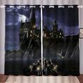 Doiicoon Harry Poter Blackout Curtains Eyelets for Bedroom, Hogwarts School Hermione Blackout Curtain Set for Children's Room (5.280 x 245 cm (2 x 140 x 245 cm))