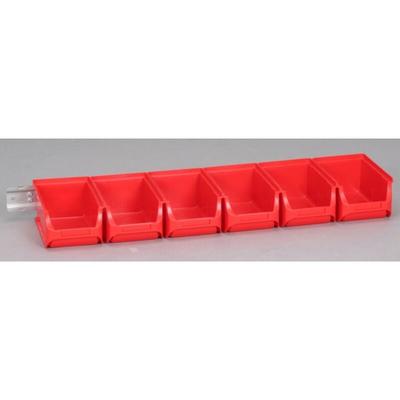 Allit - Sichtboxen-Set mit Metallschiene rot Aufbewahrung Image